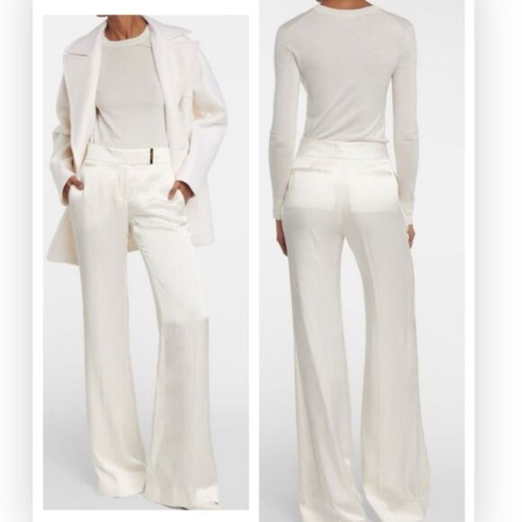 Tom Ford Women's Wide-Leg Satin Pants NWT Size 46 $1320 - Picture 1 of 7